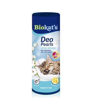 Biokat's deo Pearls Cotton Blossom - Spread additive with fragrance for fresh and solid lumps in the cat toilet - 1 can (1 x 700 g) Cotton Blossom 1 can
