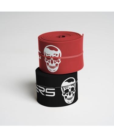 Floss Muscle Straps for Relaxation & Mobility | Compression & Stretch Bands with Carrying Bag - Medium & Heavy Strength (Black/Red) - Buy Online on GoSupps.com