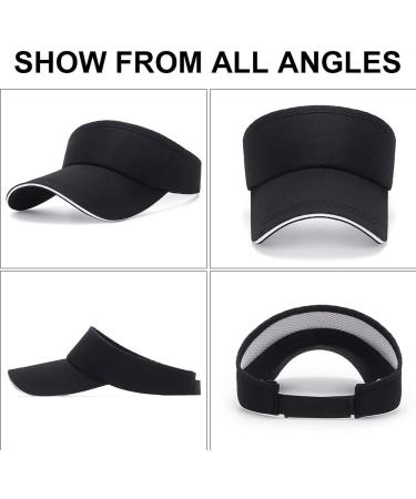 TROUNISTRO 4PCs Unisex Visor Cap - Breathable Adjustable Sun Shield Hat for Golf Cycling Fishing & Running - Buy Online on GoSupps.com