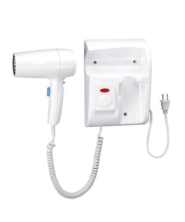 1200W High-Power Hair Dryer Bathroom Wall Hair Dryer Hotel Wall Hair Dryer Constant Temperature Protect Hair 2Heat Settings Hose Spiral Overheating Protection Low Noise Suitable for Family Hotel Gym