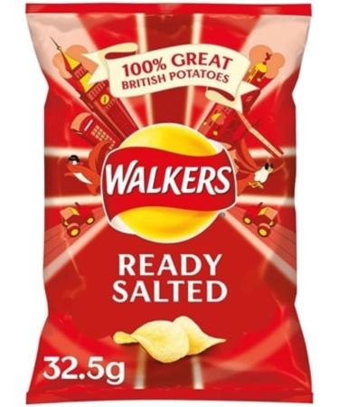 Walkers Ready Salted Crisps Chips 32.5g x 32 Pieces - Buy Online on GoSupps.com