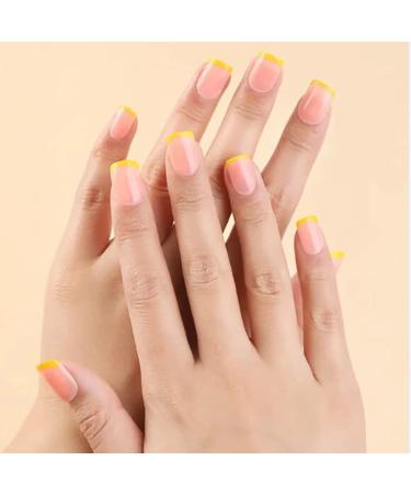 Buy Vatocu Square Shiny Pink French Press-On Nails - 24 Ballerina Acrylic Stick-On Nails for Women & Girls - Ideal for International Shipping - Buy Online on GoSupps.com