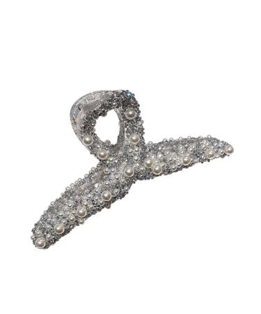 FRCOLOR Vintage Decor 1pc Pearl Rhinestone Hair Clip Hair Barrettes for Women Goody Hair Clips for Women Billed Hair Clips Crystal Hair Volume Clip Alloy Fashion Decorate Women's