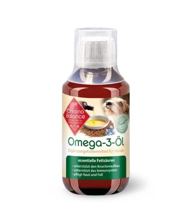ChronoBalance® Omega-3 Flaxseed and Salmon Oil for Dogs, Natural Food Supplement Nourishes Skin and Coat and Supports the Immune System with Measuring Cap (100 ML)
