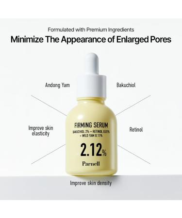 Parnell Bakuchiol & Friming Serum with Wild Yam 2.12% Concentrate (1.01 fl.oz) | Plant-Based Anti-Aging & Firming Treatment for Smoother Youthful Skin | K-Beauty - Buy Online on GoSupps.com