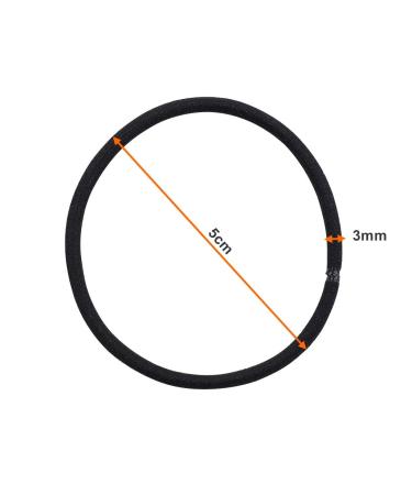 Tevkmuzz 100 Multicolor Elastic Hair Ties - 3mm Hair Bands for Women & Girls - Buy Online on GoSupps.com