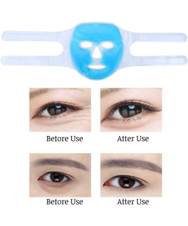 Reusable Hot Cold Gel Facial Mask Cooling Heating Skin Tightening Mask Fatigue Relief Eye Relaxing Ice Gel Mask After Working Studying - Buy Online on GoSupps.com