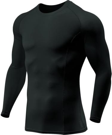ATHLIO Men's UPF 50+ Long Sleeve Compression Shirts 3 Pack - Water Sports Rash Guard Base Layer for Athletic Workouts - Size Large - Buy Online on GoSupps.com