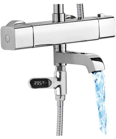 Digital Shower Thermometer 5 85 C - 360 Rotating LED Water Meter for Elderly & Children | Accurate Thermosensor - Buy Online on GoSupps.com