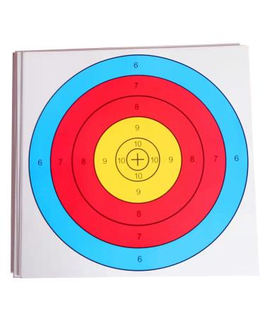 SDCYOW 60/40/25pcs Archery Targets Paper Arrow Targets for Air-Soft BB Guns Air Rifles Shooting Accessories 16x16inch 5-Ring Paper Target Face Pack of 60
