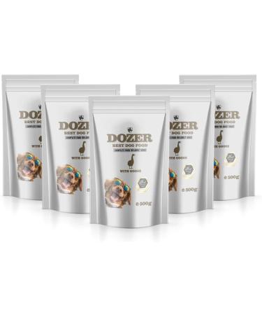 DOZER Adult dog food | Complete food with different types of meat (500 g) | Natural and nutritious | Wet dog food (x 10 goose) - Buy Online on GoSupps.com