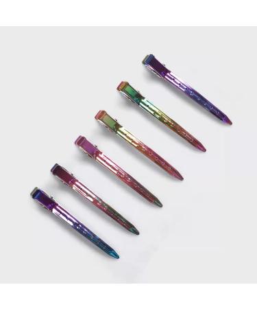 Stylish Hair Clips Set - 6pcs Iridescent Alligator, Duck Billed, Roller Clips for Styling & Sectioning - Buy Online on GoSupps.com