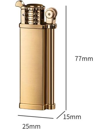 Portable Metal Soft Flame Lighter Vintage Grinding Wheel Ignition Butane Lighter Adjustable Flame Refillable and Reusable Suitable for BBQ Candles Indoor Camping Best Gift for Men (Butane Not I - Buy Online on GoSupps.com
