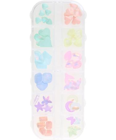 FEIlei 12 Grids Nail Art Crystal Nail Art Stones Rhinestone Manicure Nail Charms - Buy Online on GoSupps.com