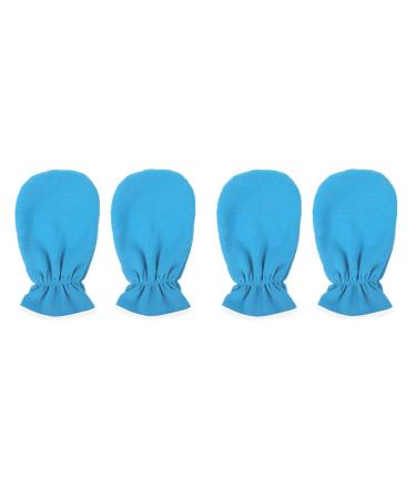 Minkissy 2 pair of maintenance gloves Hand Spa F ustlingen Paraffin Bad Liner For the hand paraffin wax gloves Cotton gloves for paraffin wax bathroom Miss care bag manicure flannel blue