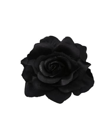 Black Flower Rose Hair Clips for Women Flower Rose Brooch Pin up Girls Floral Hair Accessories Clip Flower Barrettes for Women Girls Birthday Christmas Gifts