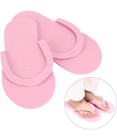 Hotel Disposable Slippers 12 Pairs - Pink Spa Home Breathable Flip-Flops for Travel - 34 * 13 * 8cm - Buy Online on GoSupps.com
