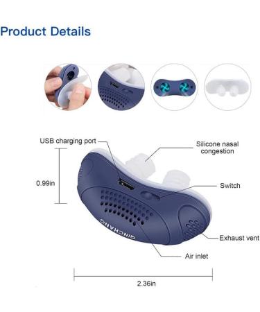 Automatic Snore Stopper Double Turbo Anti Snoring Nasal Nose Device - Blue 3 - Buy Online on GoSupps.com