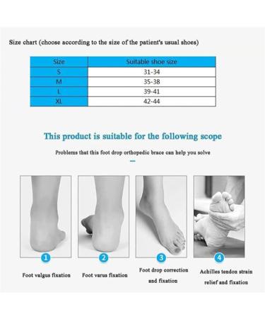 Adjustable Drop Foot Brace Orthosis for Nerve Injury - Ankle Splint Support for Hemiplegia & Stroke - Lightweight Design Left Side Medium Size - Buy Online on GoSupps.com