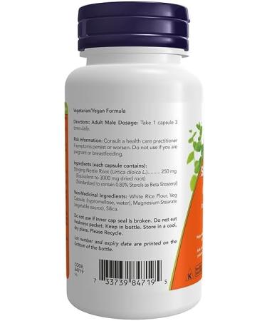 NOW Supplements Stinging Nettle Root Extract 250mg Capsules 90 Count - Buy Online on GoSupps.com