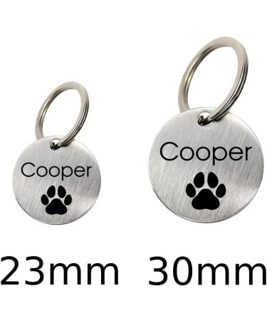 Dog Engraving Tags 23mm/30mm | Customizable Pet ID with Paw Heart Star & More | Perfect for Dogs Cats Puppies & Horses - Buy Online on GoSupps.com