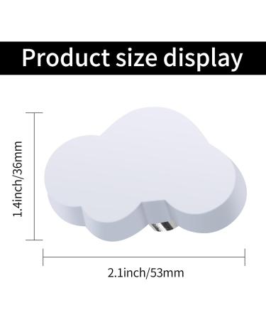 Iniuniu 6 PCs Cloud Shape Drawer Buttons - Soft Adhesive Furniture Handles for Kids' Room Cabinets & Toy Organizers (White) - Buy Online on GoSupps.com