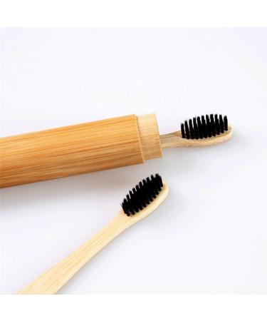 Yueser Bamboo Toothbrush Set | Eco-Friendly Travel Toothbrush Holder & Portable Bamboo Tube for Sustainable Living - Buy Online on GoSupps.com