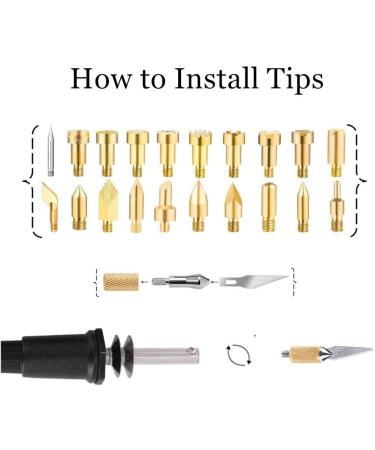 NB Blues 30W Wood Burning Kit with 22 Tips, 10 Stencils & Wood Chips - Professional Adjustable Leather/Wood Burning Tool Set - Buy Online on GoSupps.com