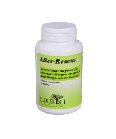 FLOURISH Aller-Rescue Nutritional Support for Normal Allergen Response and Respiratory Health Dietary Supplement 60 Tablets