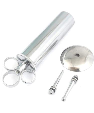 Natiqind Ear Wax Removal Syringe 2 OZ - Brass with Chrome Finish Ideal for Household EMT Firefighter Police Medical Student School and Hobby