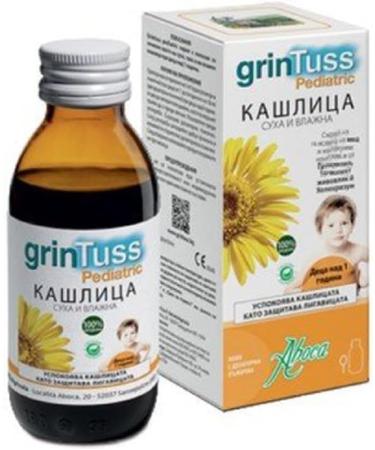 Aboca GrinTuss Pediatric Syrup 180g - Natural Relief for Children - Buy Online on GoSupps.com