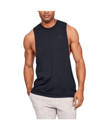 Under Armour Men's Sportstyle Left Chest Cut-off T-shirt Black (001)/Black Small