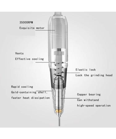 35000RPM Portable Nail Drill Machine Professional Rechargeable Electric Efile Nail Drill for Acrylic Gel Nails Manicure/Pedicure Polishing Cuticle - Salon or Home U - Buy Online on GoSupps.com