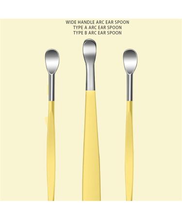 HEIMEABI Spring Earwax Cleaner Tool Set | 6Pcs 360 Spiral Design | Ear Wax Removal Kit with Storage Bag | Self Care Gifts - Yellow One Size - Buy Online on GoSupps.com