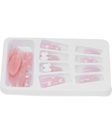 Full Cover False Nail Pink Bow Fake Nails Pink Love Press On Nails Coffin Medium Length Ballerina Nail Art Tips Sets Artificial Nails Press On False Nail Tips - Buy Online on GoSupps.com