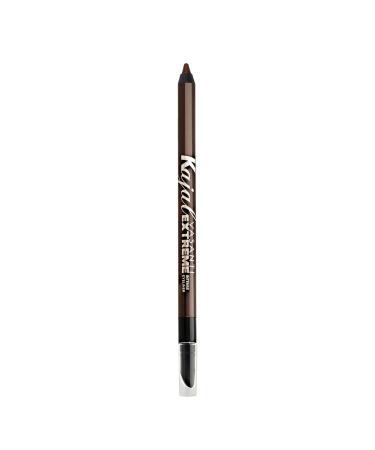 Kajal Extreme Eyeliner Pencil by VASANTI - Eyeliner with Built In Smudger - Waterproof  Paraben Free (Charcoal Brown)