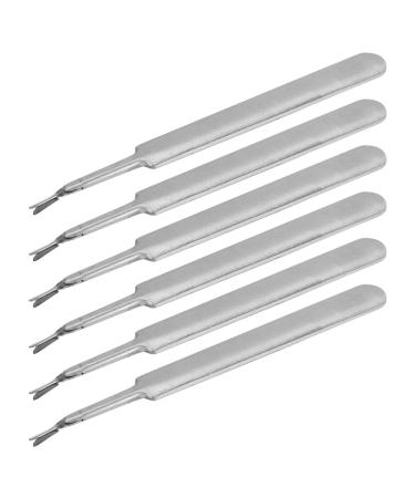 Bsowte 6X Cuticle Trimmer Stainless Steel Fork Trimmer Cutitle Women Manicure