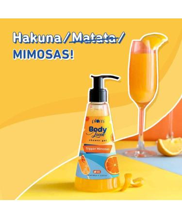 Pl.um BodyLovin Trippin Mimosas Shower Gel - SLS-Free Body Wash for Women | Nourishing Aloe Infused Cleanser | Fresh Citrusy Fragrance | 240 ml - Buy Online on GoSupps.com