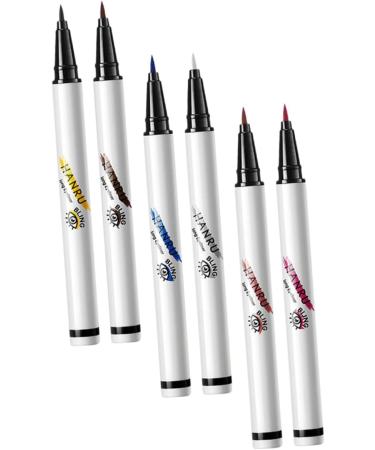 FOMIYES 24 Pcs Eye Liner Pencils Pink Eyeliner Colored Eyeliner White Liquid Eyeliner Girl Abs Template Miss - Buy Online on GoSupps.com