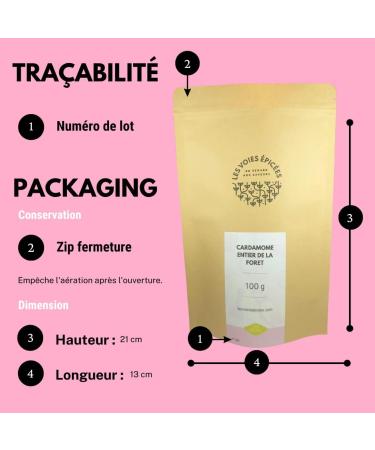 Cardamom from the wild forest of Cambodia - 100g - Hand harvested - Camphor flavors - unknown spice - Buy Online on GoSupps.com