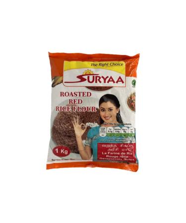 Suryaa Roasted Red Rice Flour | 1KG | Red Rice Flour | GMO Free | Vegan |Gluten Free | Rich Diet | High Fibre | Indian Origin