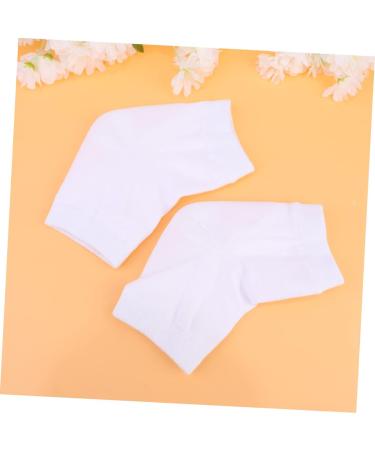 minkissy 2 Pairs Heel Socks Feet Cracked Socks Feet Repair Socks Rough Calluses Socks Gel Foot Socks Heel Protector Socks Heel Anti-Crack Socks Sleeve Anti Cracked Feet White Men and Women - Buy Online on GoSupps.com