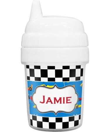 Checkers & Racecars Baby Sippy Cup (Personalized)