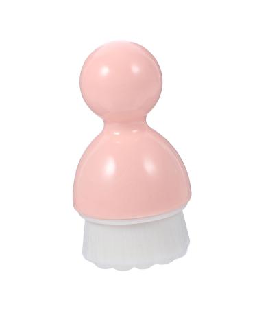 DOITOOL 1pc Cleansing Brush Portable Makeup Brush Face Washing Brush Silicone Blackhead Brush Skin Care Brush Travel Powder Brush Pink Washbasin Artificial Fiber Wool Simple