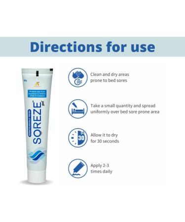 Verem Soreze Bed Sores Prevention Gel | Clinically Proven Skin Protectant | Silicone Barrier Layer for Bed Sore Prevention | 50gm Pack - Buy Online on GoSupps.com