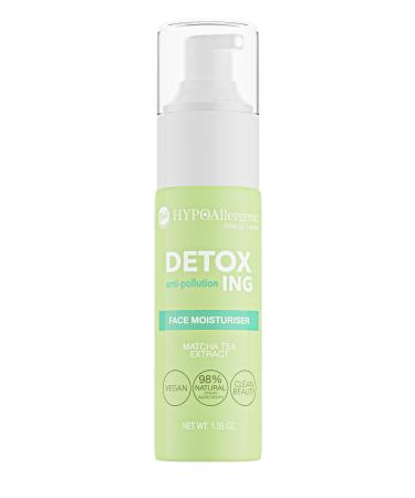 Bell Hypoallergenic Detoxing Face Moisturiser Gel- Make Up Fluid with Matcha Tea Extract Anti - Pollution & Vegan 30g