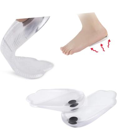 NOLITOY Orthotic Heel Pads - 2 Pairs Silicone Insoles for Plantar Support Massage & Comfort - Half Heel Inserts 11X6cm - Buy Online on GoSupps.com