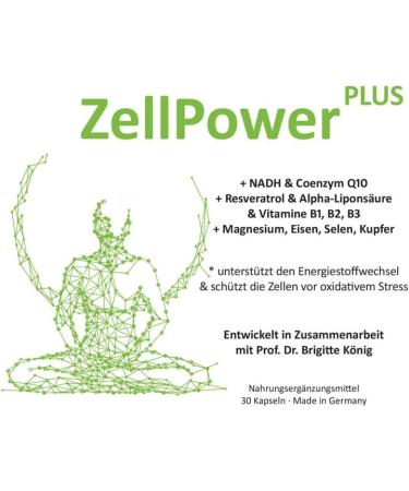 Gesundo ZellPower PLUS NADH & Coenzyme Q10 - 60 Capsules | Premium Dietary Supplement for Energy & Vitality | International Shipping Available - Buy Online on GoSupps.com