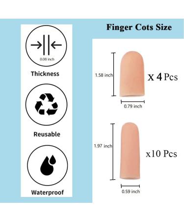 14 Pcs Beige Silicone Finger Protectors for Trigger Finger, Arthritis, Blisters & Pain Relief - Buy Online on GoSupps.com