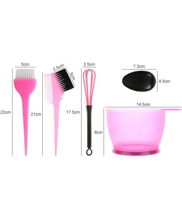 Asudaro 5-Piece Hair Dye Brush Set - DIY Hair Coloring Tools with Bowl & Ear Protection | Professional Quality Pink Hair Faerben Set - Buy Online on GoSupps.com